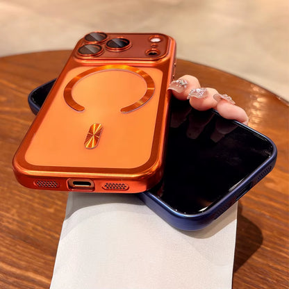 For Iphone17 Luxury Transparent Plating for Magsafe Case for Iphone 17 Pro Max 17Pro Air Original Soft TPU Lens Protector Cover