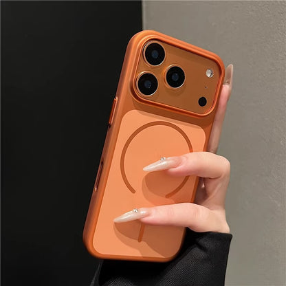 ins advanced sense minimalist ultra-thin matte magnetic attraction suitable for Apple 17promax mobile phone case iphone16pro new 15 men and women 14 Internet celebrities 13 couples 12 hard case 17pro anti-drop cover tide