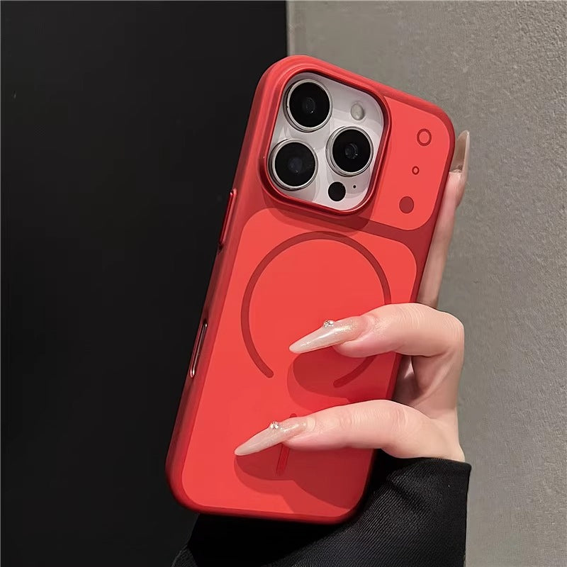ins advanced sense minimalist ultra-thin matte magnetic attraction suitable for Apple 17promax mobile phone case iphone16pro new 15 men and women 14 Internet celebrities 13 couples 12 hard case 17pro anti-drop cover tide
