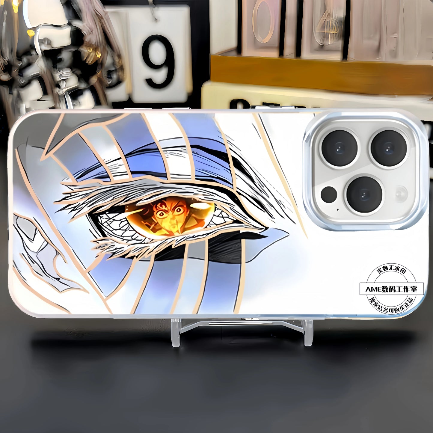 The second-dimensional mobile phone case, the blade of ghost destruction, gathers the national edge, a black death, and the nest seat is suitable for iphone16 Apple.