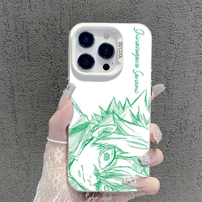 Line Ghost Destroyer Blade Applicable to Apple 17promax mobile phone case iphone16pro Tanjiro 15plus animation 14 second dimension 13mini peripheral 12 new 11 male x/8/xr/xs/7