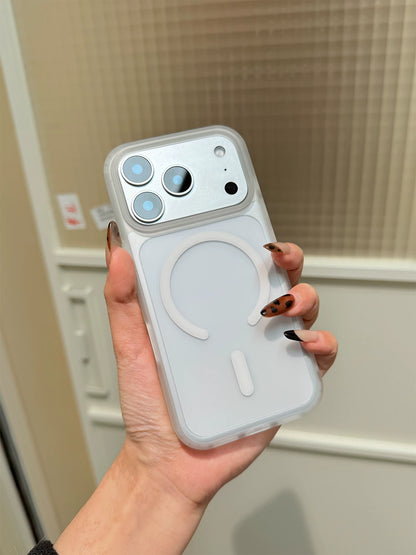 March lychee litmar matte matte transparent for iphone17promax mobile phone case Apple 17air new magnetic charging 16pro simple anti-drop 15 advanced protective case