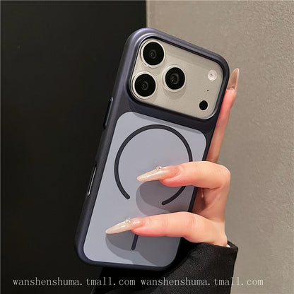 ins advanced sense minimalist ultra-thin matte magnetic attraction suitable for Apple 17promax mobile phone case iphone16pro new 15 men and women 14 Internet celebrities 13 couples 12 hard case 17pro anti-drop cover tide