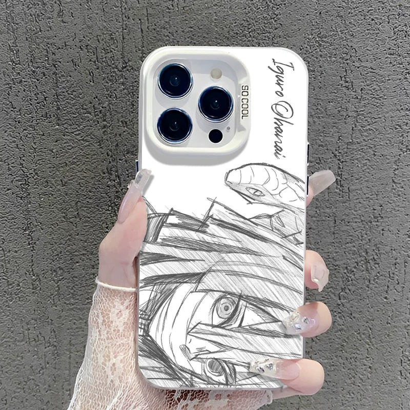 Line Ghost Destroyer Blade Applicable to Apple 17promax mobile phone case iphone16pro Tanjiro 15plus animation 14 second dimension 13mini peripheral 12 new 11 male x/8/xr/xs/7