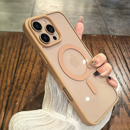 Applicable to iPhone17promax magnetic mobile phone case Apple 14Pro new 13 protective case wireless charging 12 advanced sense Plus simple 16 transparent 11 men and women all-inclusive anti-drop ultra-thin 15