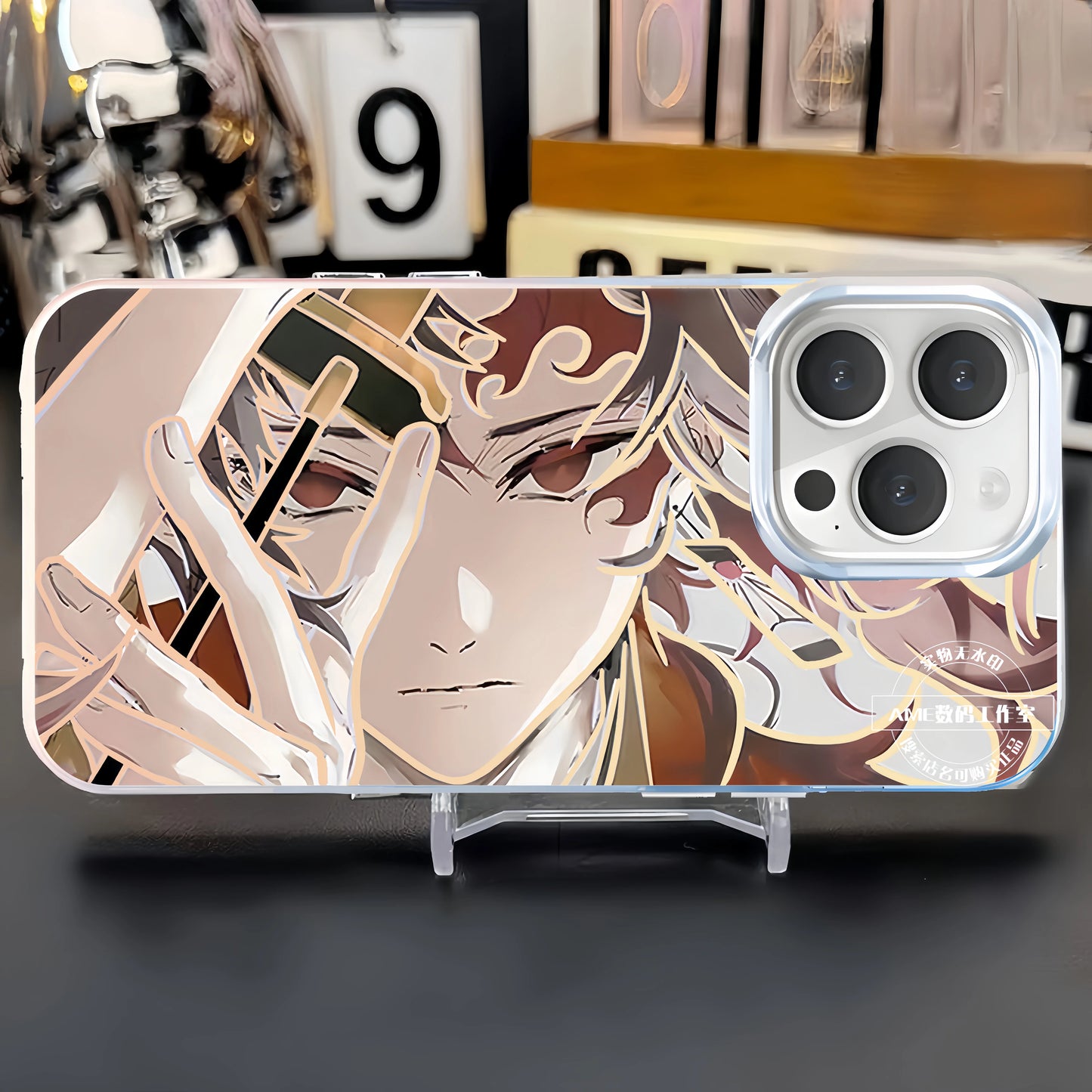 The second-dimensional mobile phone case, the blade of ghost destruction, gathers the national edge, a black death, and the nest seat is suitable for iphone16 Apple.