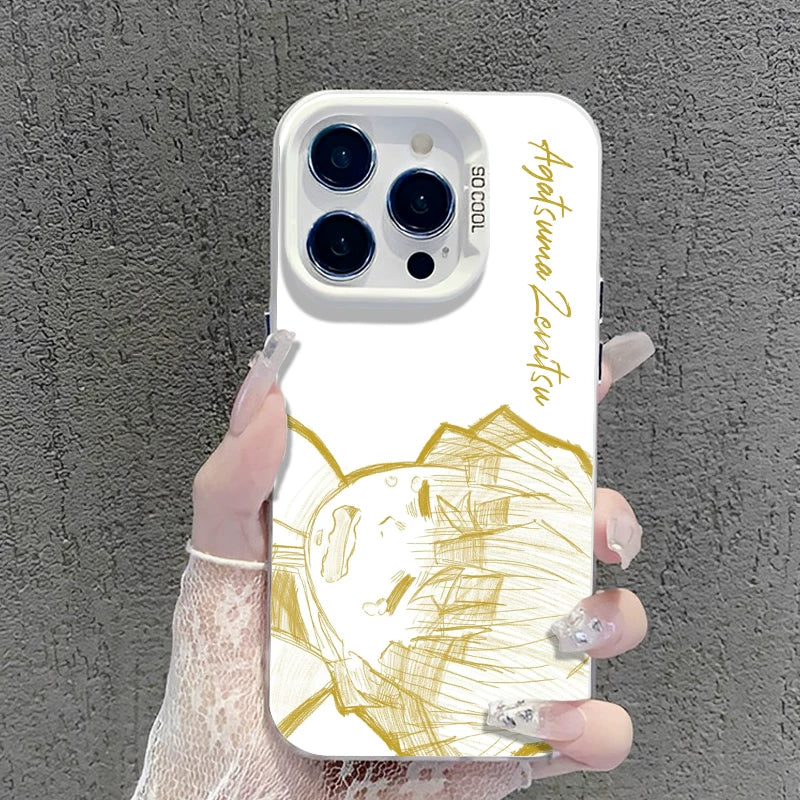 Line Ghost Destroyer Blade Applicable to Apple 17promax mobile phone case iphone16pro Tanjiro 15plus animation 14 second dimension 13mini peripheral 12 new 11 male x/8/xr/xs/7