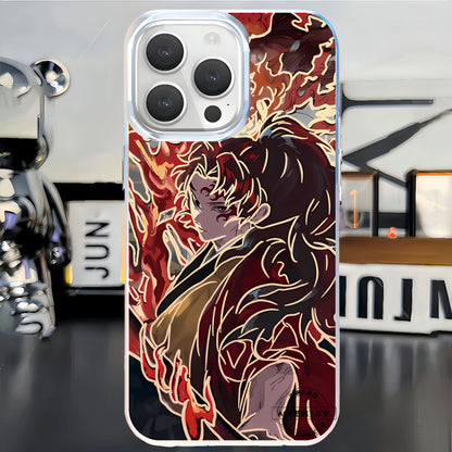 The second-dimensional mobile phone case, the blade of ghost destruction, gathers the national edge, a black death, and the nest seat is suitable for iphone16 Apple.