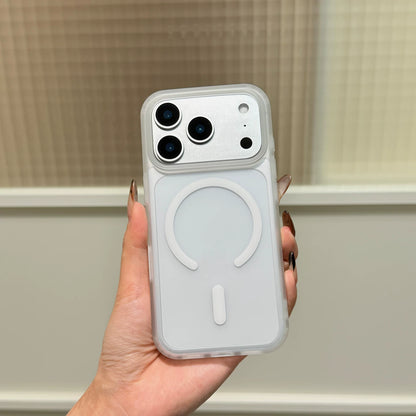 March lychee litmar matte matte transparent for iphone17promax mobile phone case Apple 17air new magnetic charging 16pro simple anti-drop 15 advanced protective case