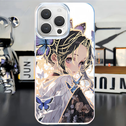 The second-dimensional mobile phone case, the blade of ghost destruction, gathers the national edge, a black death, and the nest seat is suitable for iphone16 Apple.