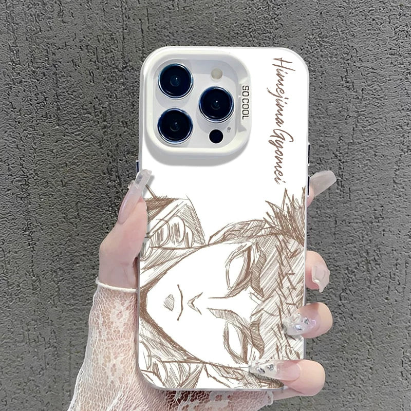 Line Ghost Destroyer Blade Applicable to Apple 17promax mobile phone case iphone16pro Tanjiro 15plus animation 14 second dimension 13mini peripheral 12 new 11 male x/8/xr/xs/7