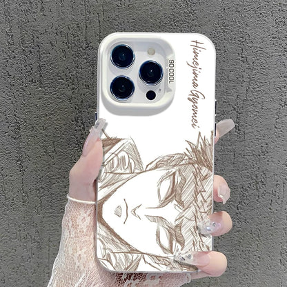 Line Ghost Destroyer Blade Applicable to Apple 17promax mobile phone case iphone16pro Tanjiro 15plus animation 14 second dimension 13mini peripheral 12 new 11 male x/8/xr/xs/7