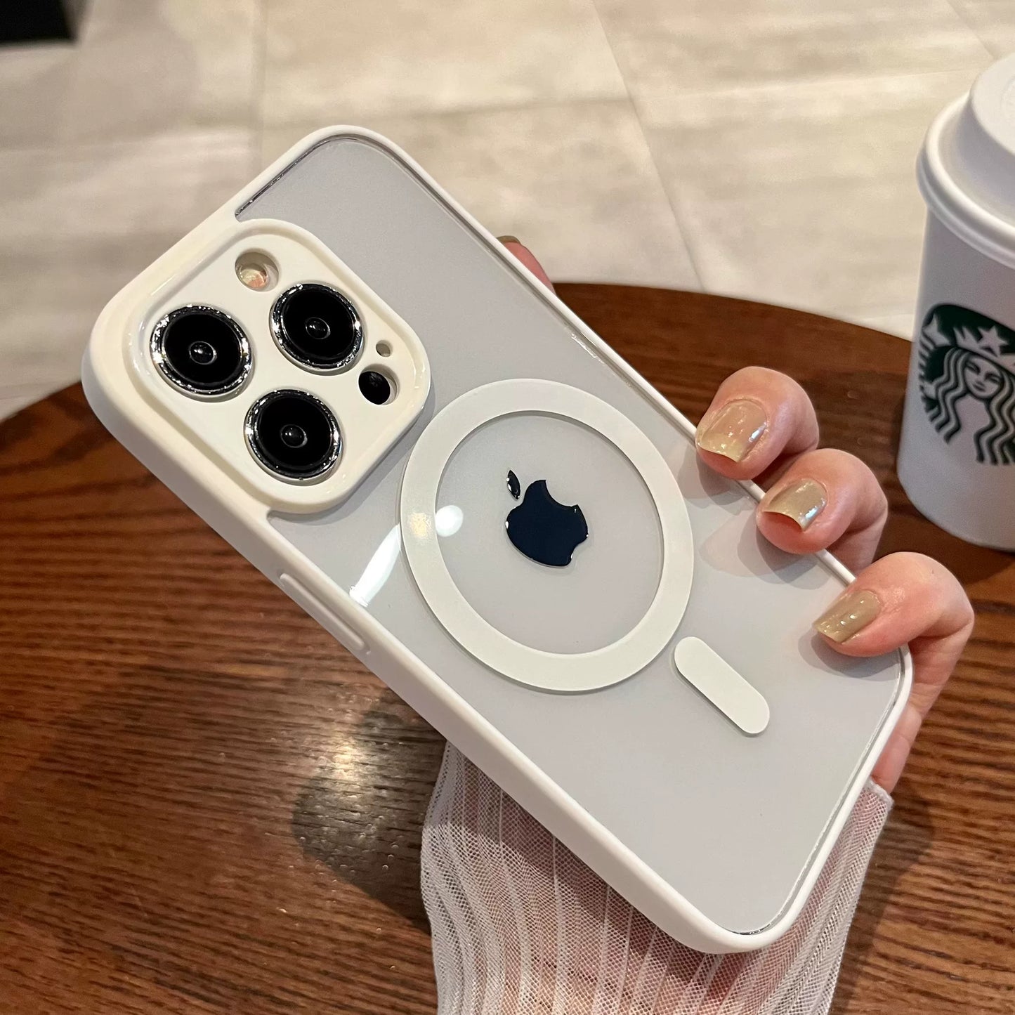 Applicable to iPhone17promax magnetic mobile phone case Apple 14Pro new 13 protective case wireless charging 12 advanced sense Plus simple 16 transparent 11 men and women all-inclusive anti-drop ultra-thin 15