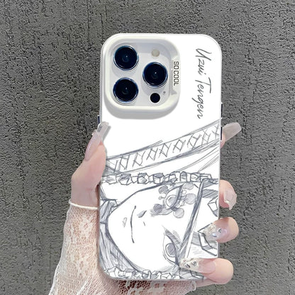 Line Ghost Destroyer Blade Applicable to Apple 17promax mobile phone case iphone16pro Tanjiro 15plus animation 14 second dimension 13mini peripheral 12 new 11 male x/8/xr/xs/7