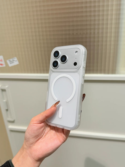 March lychee litmar matte matte transparent for iphone17promax mobile phone case Apple 17air new magnetic charging 16pro simple anti-drop 15 advanced protective case