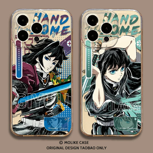 Ichiro Shito applies to Apple 17 mobile phone case iPhone16promax Ghost Extermination Blade 15 new 14 Tomioka Yoshiyuki 12 surrounding 11 transparent x anime xr/xs