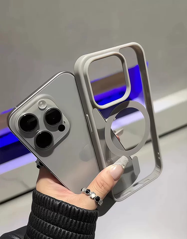 Applicable to iPhone17promax magnetic mobile phone case Apple 14Pro new 13 protective case wireless charging 12 advanced sense Plus simple 16 transparent 11 men and women all-inclusive anti-drop ultra-thin 15