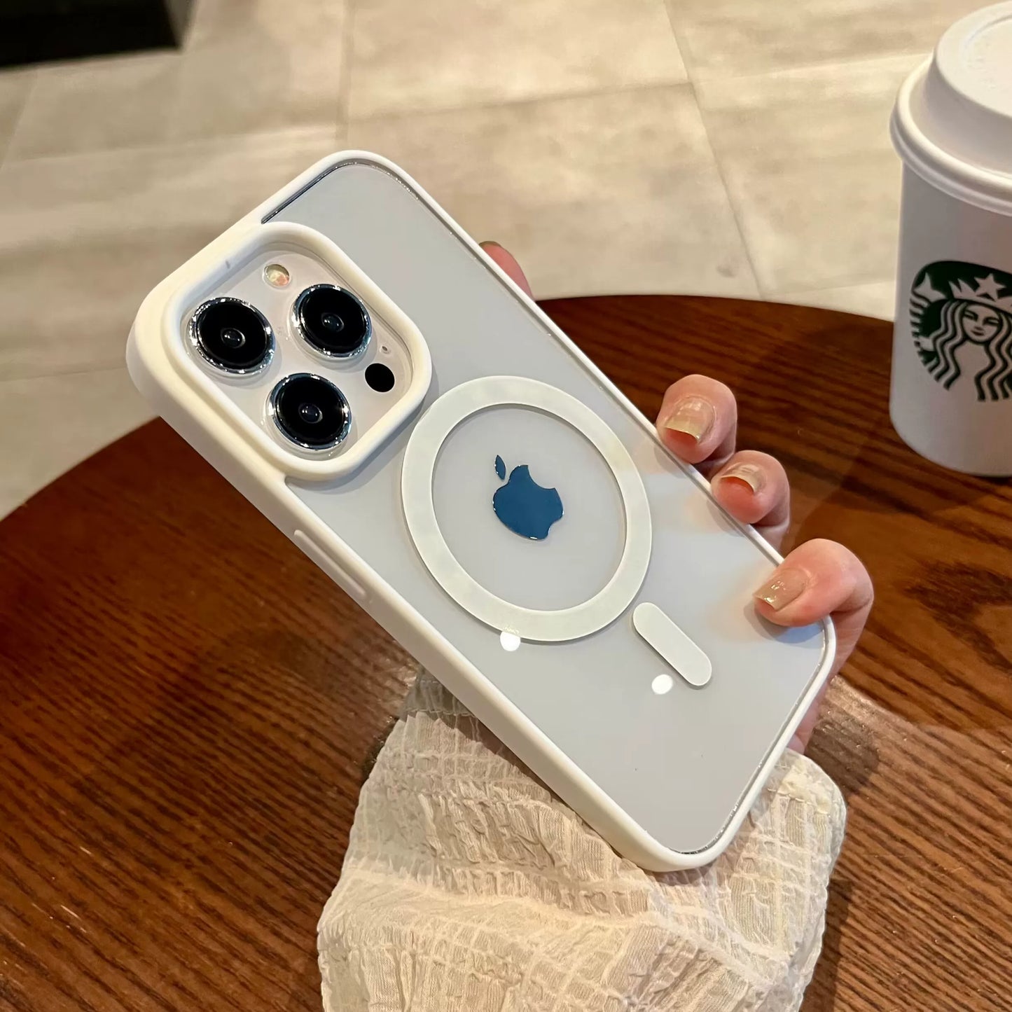 Applicable to iPhone17promax magnetic mobile phone case Apple 14Pro new 13 protective case wireless charging 12 advanced sense Plus simple 16 transparent 11 men and women all-inclusive anti-drop ultra-thin 15