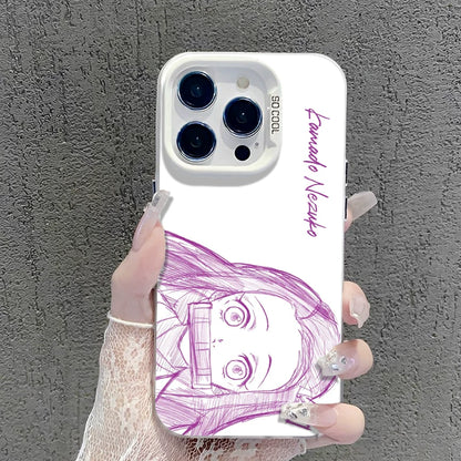 Line Ghost Destroyer Blade Applicable to Apple 17promax mobile phone case iphone16pro Tanjiro 15plus animation 14 second dimension 13mini peripheral 12 new 11 male x/8/xr/xs/7