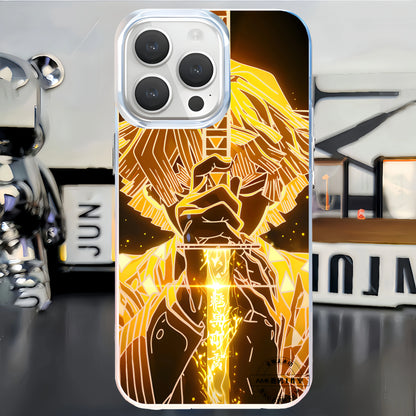 The second-dimensional mobile phone case, the blade of ghost destruction, gathers the national edge, a black death, and the nest seat is suitable for iphone16 Apple.