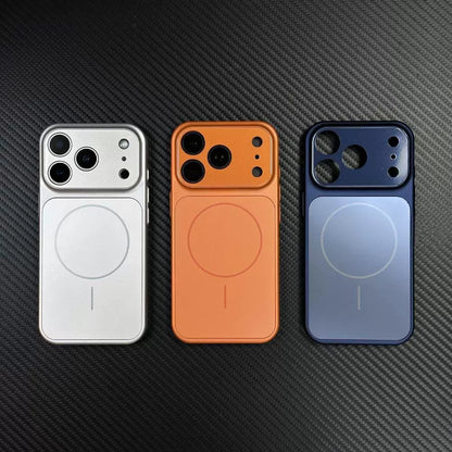 Applicable to iPhone17Promax fine ring magnetic mobile phone case Apple 16ProMax second change 17PM large window ultra-thin feel AG frosted glass i15/14pm protective case 13 all-inclusive anti-drop