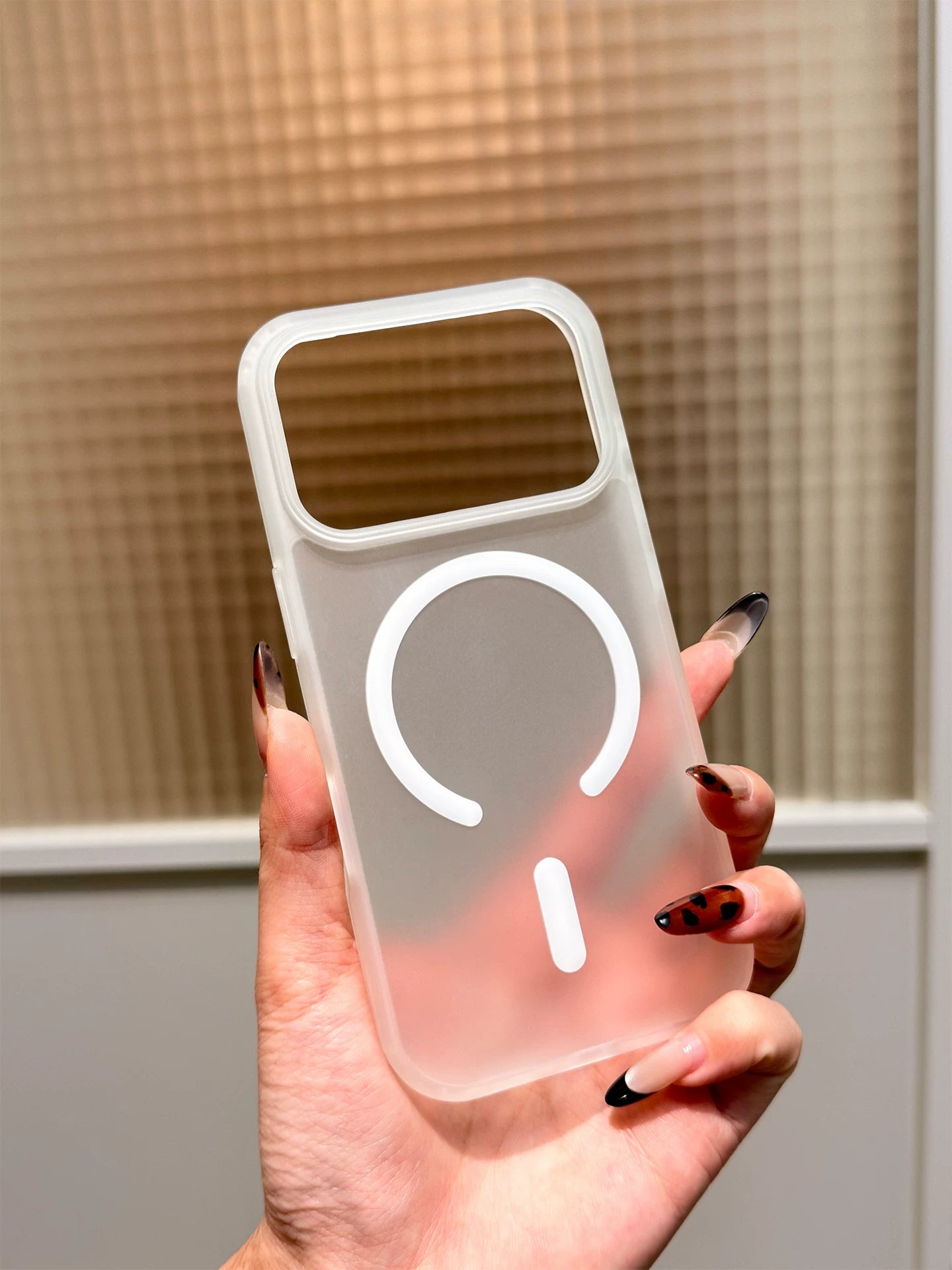 March lychee litmar matte matte transparent for iphone17promax mobile phone case Apple 17air new magnetic charging 16pro simple anti-drop 15 advanced protective case