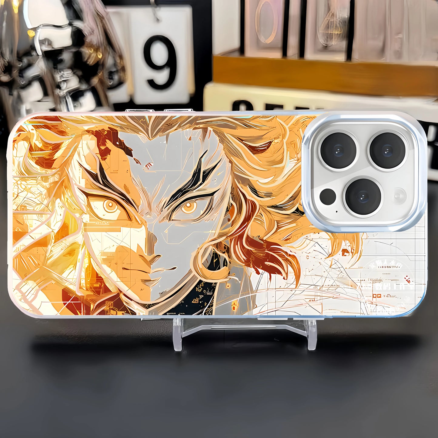 The second-dimensional mobile phone case, the blade of ghost destruction, gathers the national edge, a black death, and the nest seat is suitable for iphone16 Apple.
