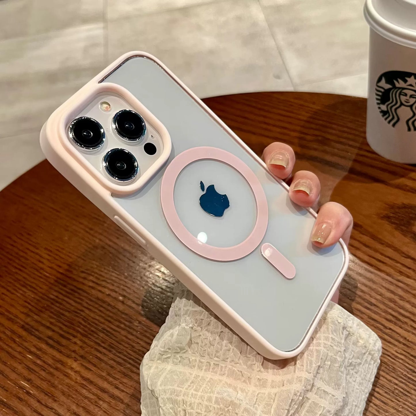 Applicable to iPhone17promax magnetic mobile phone case Apple 14Pro new 13 protective case wireless charging 12 advanced sense Plus simple 16 transparent 11 men and women all-inclusive anti-drop ultra-thin 15