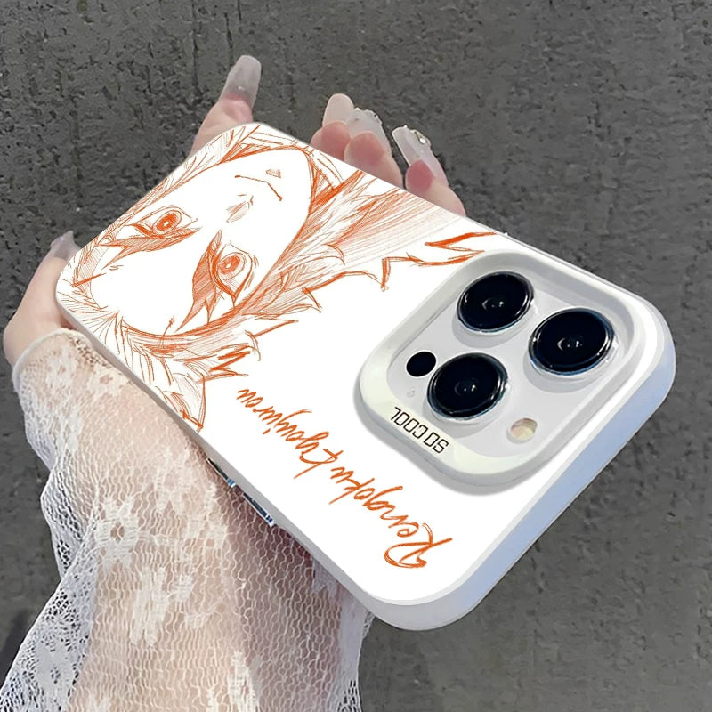 Line Ghost Destroyer Blade Applicable to Apple 17promax mobile phone case iphone16pro Tanjiro 15plus animation 14 second dimension 13mini peripheral 12 new 11 male x/8/xr/xs/7