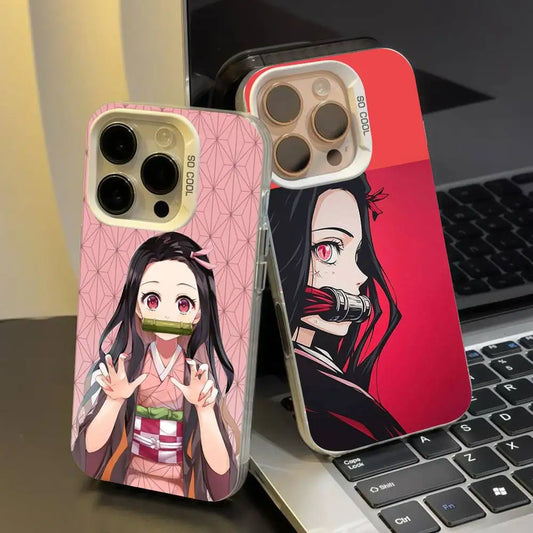 1PC Anime character N-Nezuko K-kamado  Phone Case for IPhone 17 Max 16 Pro Mobile Shell 14 13 15 Soft Shell