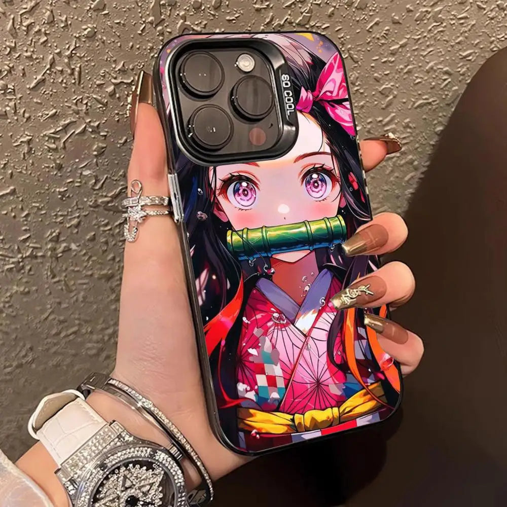 Blade Extinction Nezuko Phone Case for iPhone 17 16 15 14 13 12 11 X XR XS 8 7 Air Pro Max Plus Translucent Colorful Cover Cover