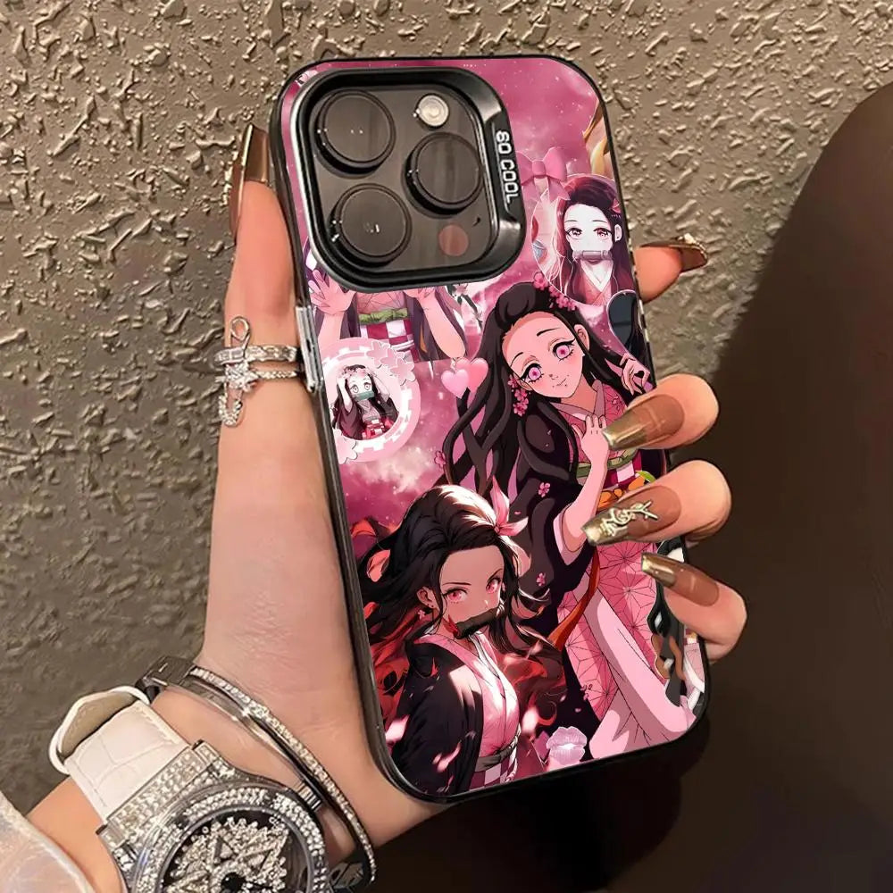 Blade Extinction Nezuko Phone Case for iPhone 17 16 15 14 13 12 11 X XR XS 8 7 Air Pro Max Plus Translucent Colorful Cover Cover