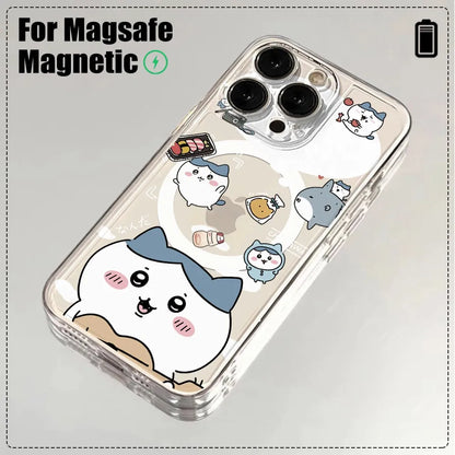 Chiikawas Hachiwares Usagi For Magesafe Magnetic Phone Case for iPhone 16 15 14 Plus 13 12 Mini 11 Pro Max X Xs XR 8 7 SE Cover