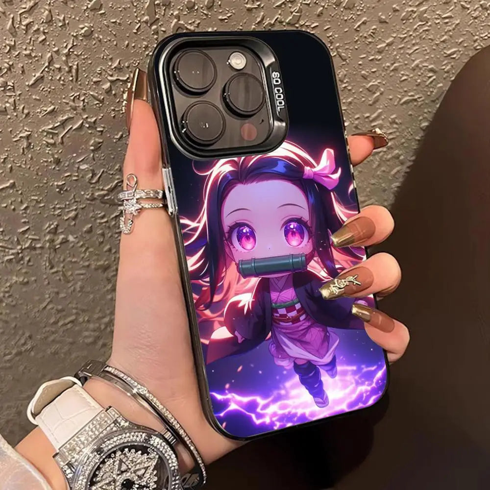 Blade Extinction Nezuko Phone Case for iPhone 17 16 15 14 13 12 11 X XR XS 8 7 Air Pro Max Plus Translucent Colorful Cover Cover