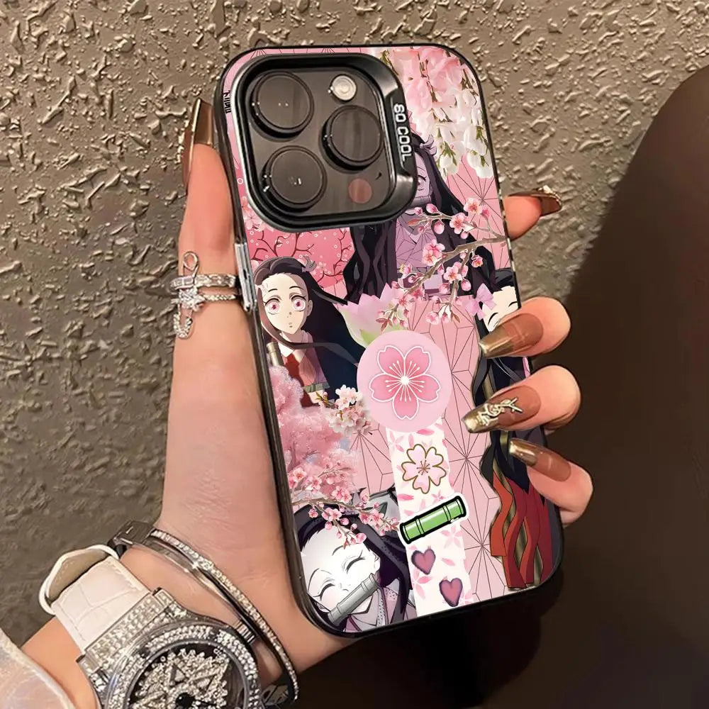 Blade Extinction Nezuko Phone Case for iPhone 17 16 15 14 13 12 11 X XR XS 8 7 Air Pro Max Plus Translucent Colorful Cover Cover