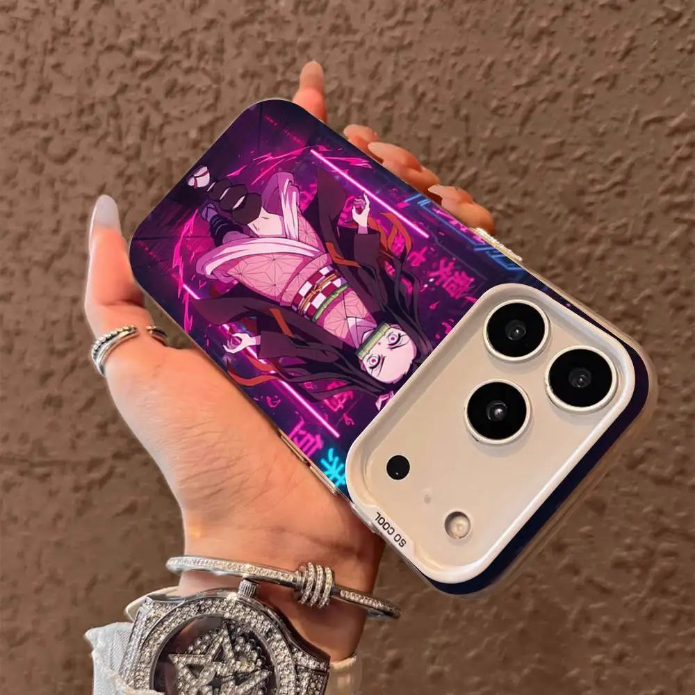 1PC Anime character N-Nezuko K-kamado  Phone Case for IPhone 17 Max 16 Pro Mobile Shell 14 13 15 Soft Shell