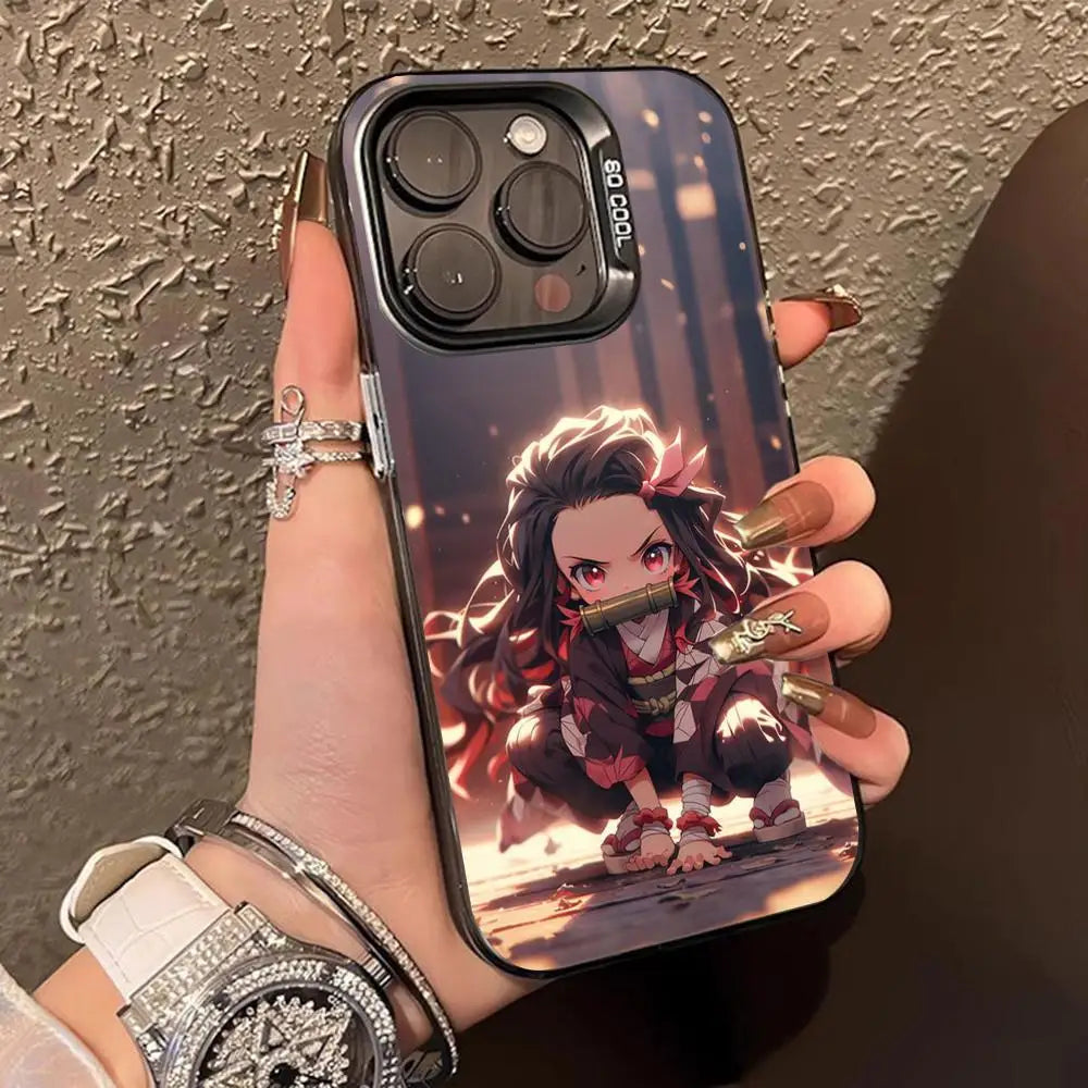 Blade Extinction Nezuko Phone Case for iPhone 17 16 15 14 13 12 11 X XR XS 8 7 Air Pro Max Plus Translucent Colorful Cover Cover