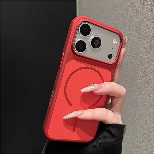 ins advanced sense minimalist ultra-thin matte magnetic attraction suitable for Apple 17promax mobile phone case iphone16pro new 15 men and women 14 Internet celebrities 13 couples 12 hard case 17pro anti-drop cover tide