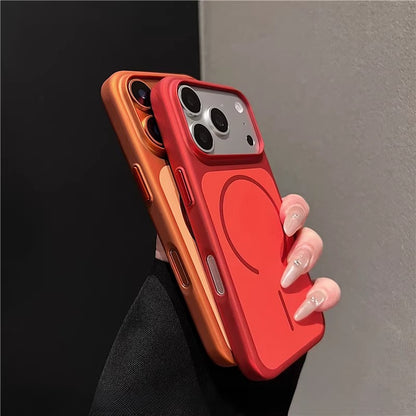 ins advanced sense minimalist ultra-thin matte magnetic attraction suitable for Apple 17promax mobile phone case iphone16pro new 15 men and women 14 Internet celebrities 13 couples 12 hard case 17pro anti-drop cover tide