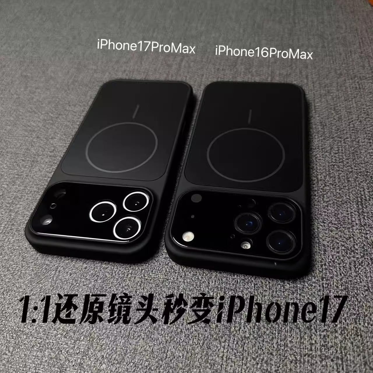 Applicable to iPhone17Promax fine ring magnetic mobile phone case Apple 16ProMax second change 17PM large window ultra-thin feel AG frosted glass i15/14pm protective case 13 all-inclusive anti-drop